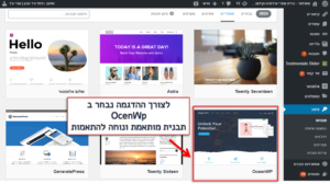 בניית אתרי וורדפרס לעסקים - בחירת תבנית