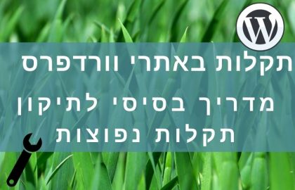 תקלות באתר וורדפרס – מדריך בסיסי לתיקון תקלות