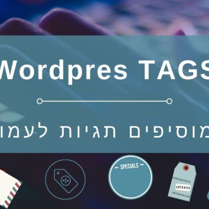 קידום אתר וורדפרס – איך להוסיף תגיות וורדפרס לעמודים?